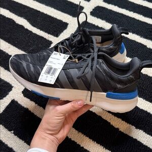 adidas Black and Blue Athletic Shoes